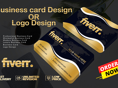 luxury business card design in illustrator