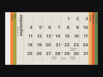 Interactive calendar calendar clean design layout minimalist typography website whitespace