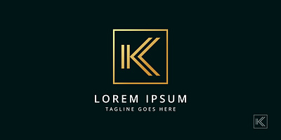 Letter K logo icon line design company k