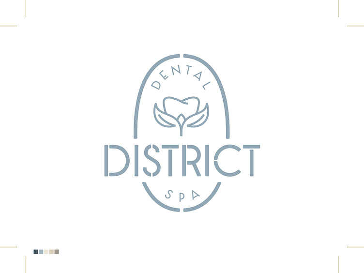 District Dental Spa Logo Design by Chris Moore on Dribbble