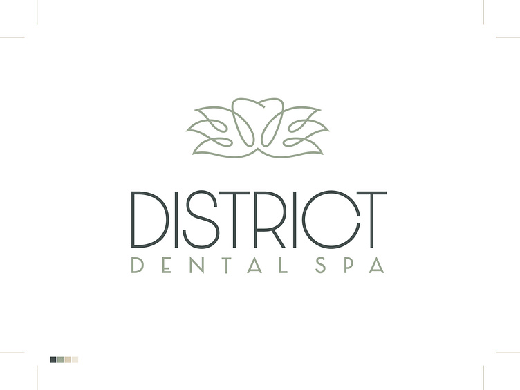 District Dental Spa Logo Design by Chris Moore on Dribbble