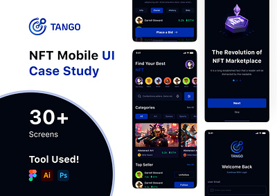NFT Mobile UI Case Study bitcoin blockchain case study cryptoart design figma graphic design mobile apps design nft nft mobile apps ui uidesign uiux uiuxdesign user interface ux uxdesign