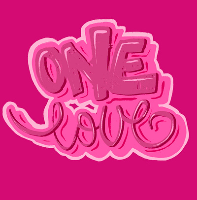 One Love design graphic design handlettering illustration lettering logo love one typography