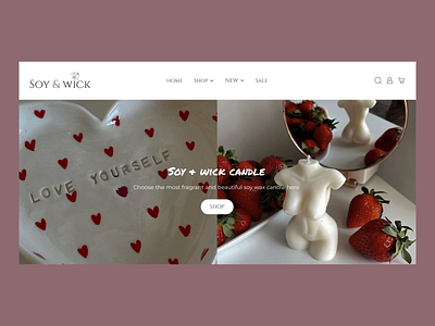 Soy & Wick Candles Online Shop app branding design graphic design il illustration logo typography ui ux vector
