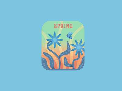 Spring Badge | Weekly warm-up badge bloom branding community design digital design dribbble flowers graphic design illustration illustrator logo spring ui vector visual design warmup weekly