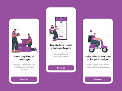 DLIVR - A Hyper-local courier service branding courier delivery design package transport ui