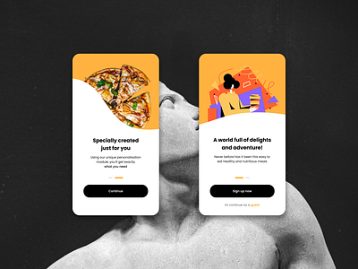 Mars • Healthy Meals Onboarding • Mobile App app branding design experience graphic design healthy food illustration mobile mobile app modern new onboarding typography ui ux