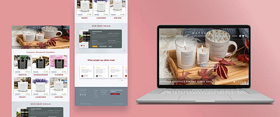 Candel website graphic design ui website