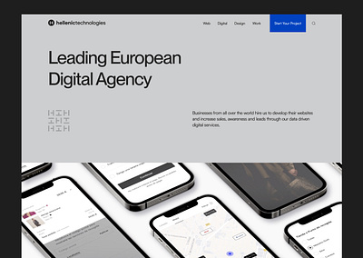 Hellenic Landing Page (Alternate Version) concept design landing page ui web design website