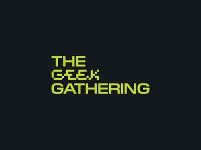 Geeky logo for a gathering for geeks branding conference design gathering geek graphic design logo logotype pixel vector