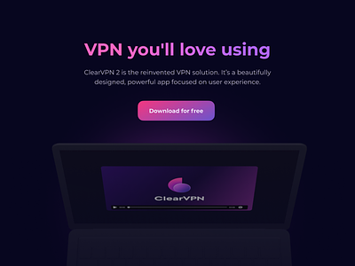 ClearVPN: A Stunning Minimalistic and Modern Website Redesign animation branding design graphic design typography ui ux