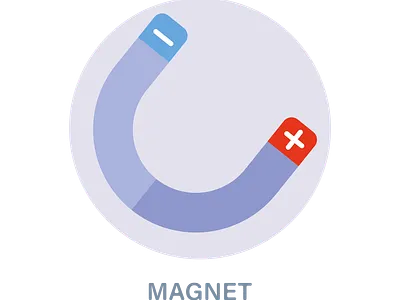 Flat Art Illustration, Magnet flat design graphic design illustration vector