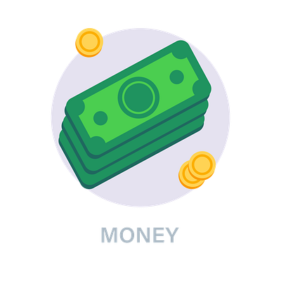 Flat Art Illustration, Money flat design graphic design illustration vector