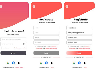 Log in app design graphic design ui ux