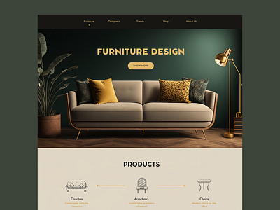 Furniture Landing Page - Webdesign chair chairs couch design ecommerce furniture furniture website interior interior design landing page room sofa ui ux web design webdesign website