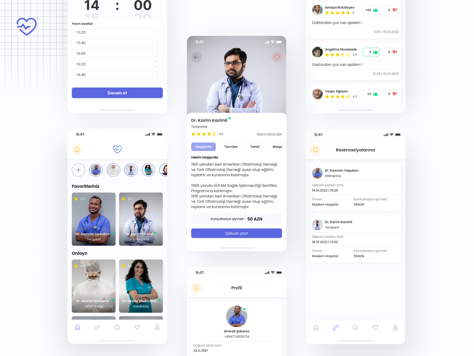 Dr.Booking App | UI Design Mobile App by Amirali Shukurov on Dribbble