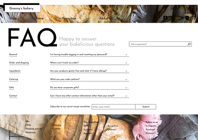 FAQ page design graphic design ui
