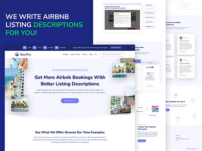 StayThis - Airbnb Description Writing Service Website design development graphic design logo ui ux web webdesign website