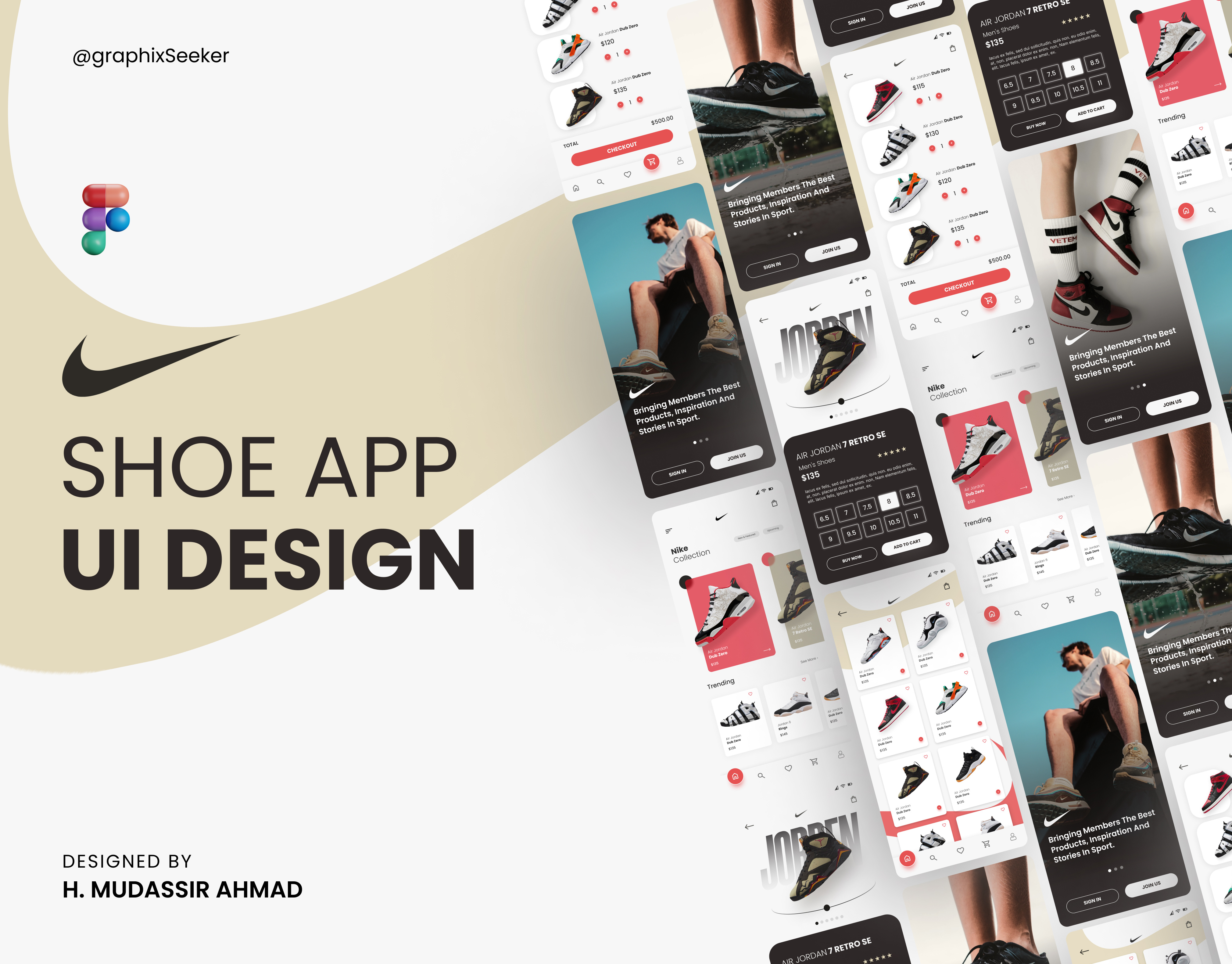 Shoe App UI Design appdesigner appdesignideas appdesigninspiration appdev appdevelopment appinterface appuserinterface creativeprocess designerlife designthinking minimaldesign mobileappdesign shoeshopping ui uidesigner userexperience userinterface visualdesign wireframing