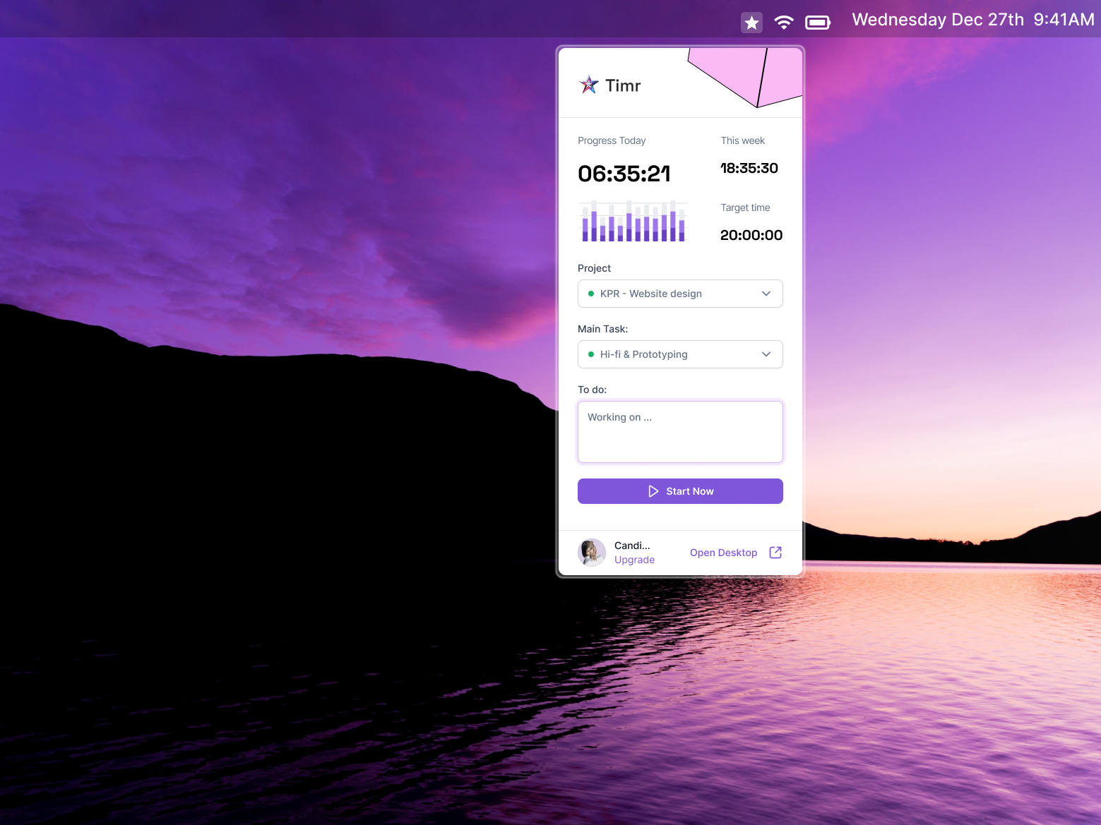 Chrome Extension Time Tracker by Fessburn 🌟 on Dribbble
