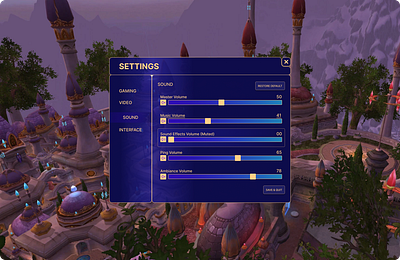 Settings design for a MOBA game gaming settings design moba games setting design settings design ui design