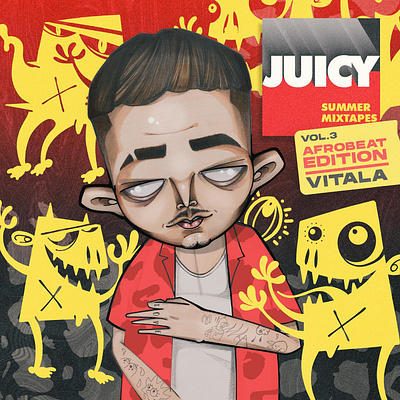 JUICY MIXTAPES SEASON 2 cover art cover artwork design design art illustration logo music music art poster art trap