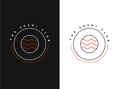 The Sushi Club | Logotype Concept black branding japan logotype minimal restaurant sushi white
