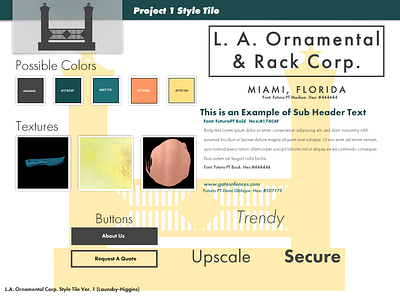 Website Rebrand "Style Tile" adobe illustrator adobe photoshop brand guide color palette digital art graphic design mood board style ux web design