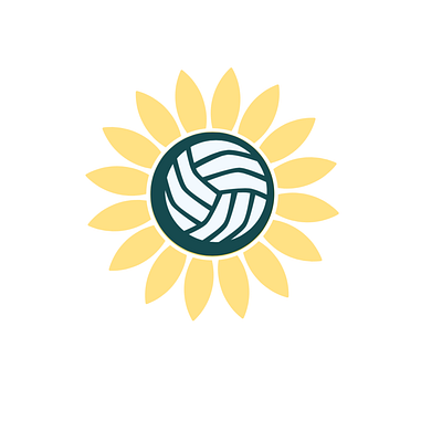 School Volleyball logo vector adobe illustrator adobe photoshop branding digital art floral graphic design logo sports sunflower vector volleyball