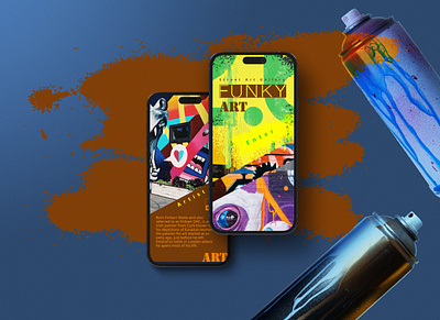 Funky Street Art Gallery UI app design ui