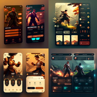 UIUX Game Fighting v.2 branding design game game ui graphic design ui ui design ui game uiux