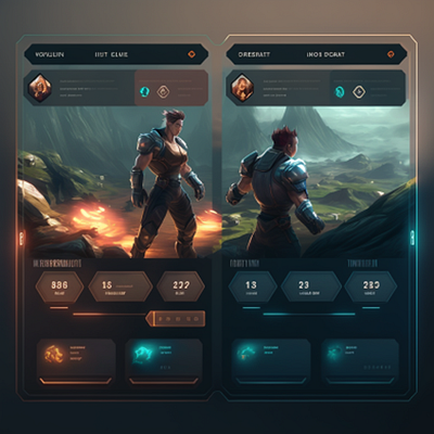 UIUX Game Fighting v.4 branding design gameplay graphic design ui ui design ui game ui ux