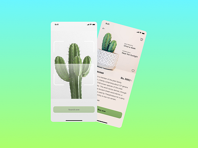 Plant Shop App Screen app design ui visual design