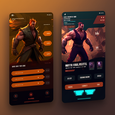 UIUX Game Fighting v.5 branding design gameplay graphic design ui ui design ui game ui ux