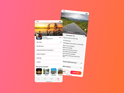 Itinerary Screen Design app design ui visual design