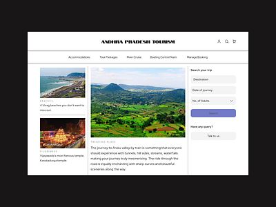 Tourism Website Redesign design ui visual design web design