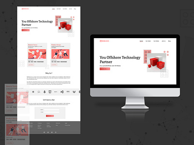 Website Redesigning - Redblocks Technologies design landing page redesign ui ux website