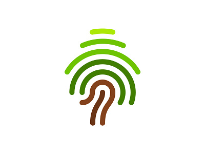 Tree + Fingerprint brand branding eco fingerprint identity logo print tree