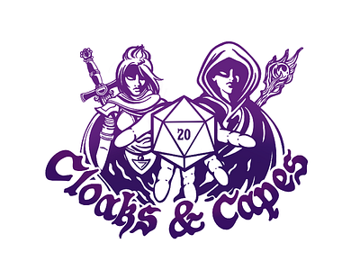 Cloaks & Capes Logo branding design dnd graphic graphic design illustratoin logo