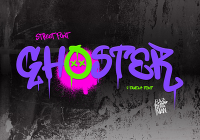 Ghoster Font font design font family graffiti font handwritten font