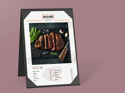 Menu Design for Nates BBQ digital menu design food design food menu design menu menu design restaurant design restaurant food menu design restaurant menu restaurant menu design