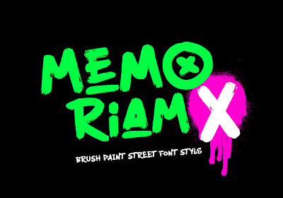 Memoriam X Font font design font family graffiti font handwritten font