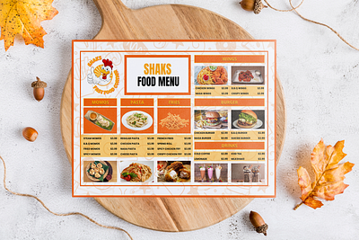 Fast-food Menu Design for "SHAKS FASTFOOD CORNER" fastfood menu design food food menu design menu menu design restaurant food menu design restaurant menu restaurant menu design