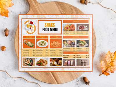 Fast-food Menu Design for "SHAKS FASTFOOD CORNER" fastfood menu design food food menu design menu menu design restaurant food menu design restaurant menu restaurant menu design