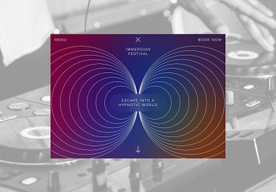 Day 85 - Immersion Festival abstract landing page minimal design music festival web design