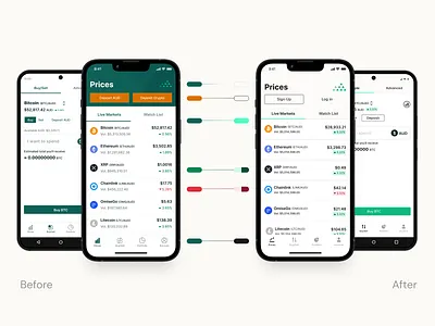 Mobile App app btc case study crypto design interface investing ios mobile prices trading ui update ux