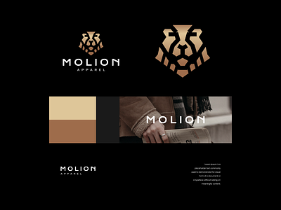 Molion Apparel apparel branding character design graphic design headlion icon illustration lion lionhead logo luxury minimalist strong symbol vector vibes