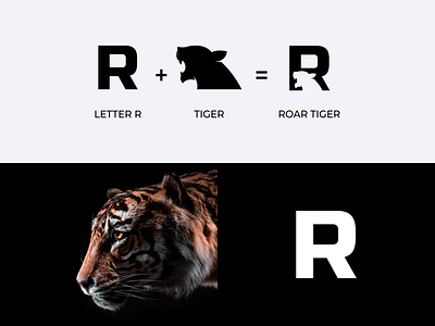 Roar Logo brand branding color design illustration letter r logo negative spcae logo prio hans r logo roar logo tiger tiger logo typography ui ux vector