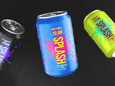 10 AM Splash Soda Brand - 3D Ads Mockup 10am 3d ads animation beverages branding product soda