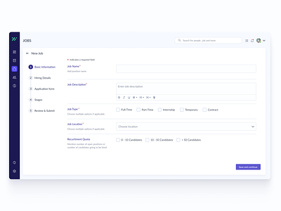 HRM - Add new job add add job add new job add task application application form design form hr hrm job new task product design ui web app